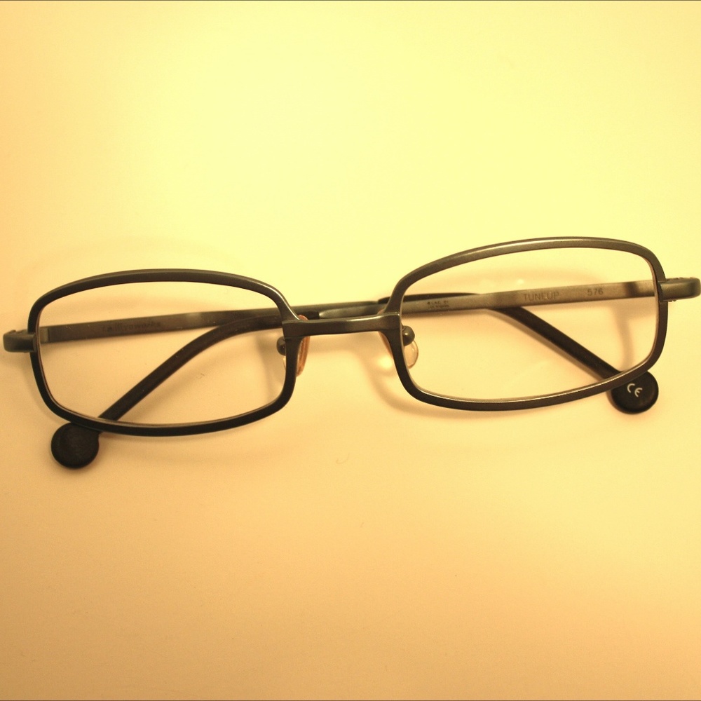la eyeworks titanium blue frame nwot